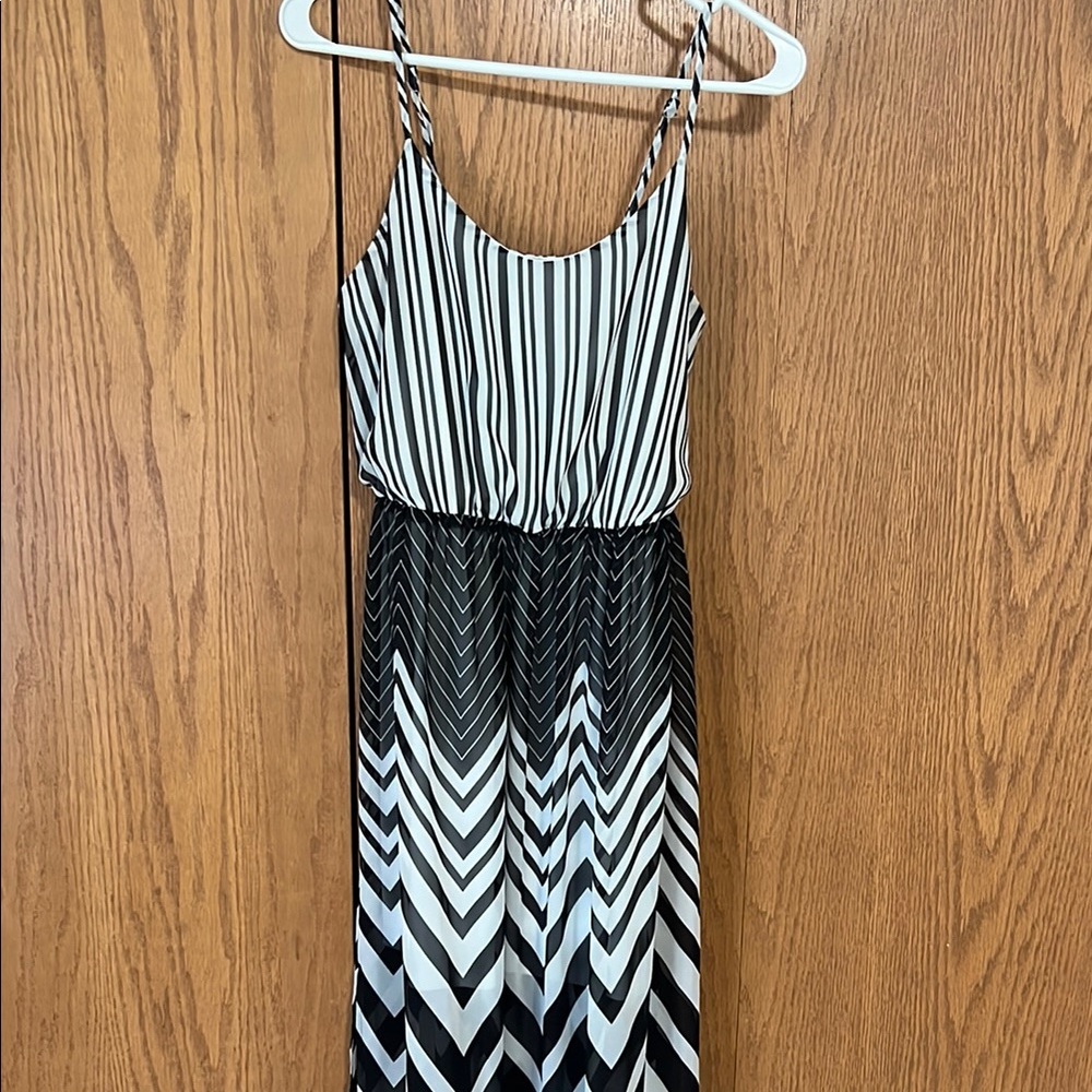 Candie’s Black and White Striped Dress